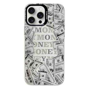 For iPhone 16 Pro Max Electroplated Silver Series PC Protective Phone Case(Money)