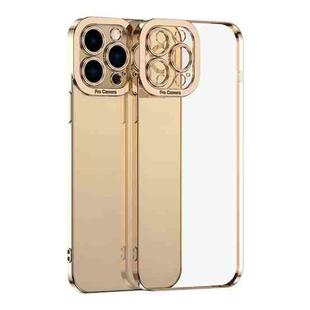 For iPhone 15 Pro Max Electroplating TPU Phone Case(Gold)