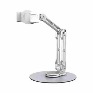 R-JUST HZ42 Clip Type Disc Rotating Phone Desktop Stand(Silver)