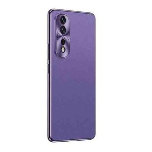 For Honor 80 Pro Flat Starshine Frosted Series Airbag Shockproof Phone Case(Purple)