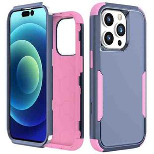 For iPhone 15 Pro Commuter Shockproof TPU + PC Phone Case(Royal Blue+Pink)