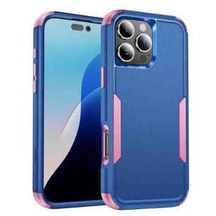 For iPhone 16 Pro Max Commuter Shockproof TPU + PC Phone Case(Royal Blue+Pink)