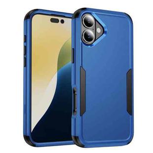 For iPhone 16 Plus Commuter Shockproof TPU + PC Phone Case(Royal Blue+Black)