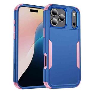 For iPhone 17 Pro Max Commuter Shockproof TPU + PC Phone Case(Royal Blue+Pink)