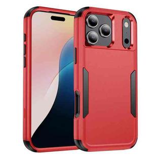 For iPhone 17 Pro Max Commuter Shockproof TPU + PC Phone Case(Red+Black)