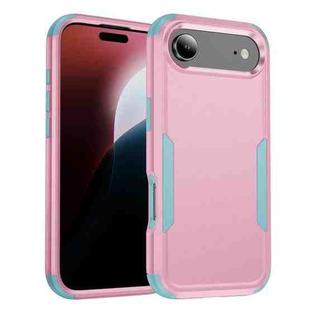 For iPhone 17 Air Commuter Shockproof TPU + PC Phone Case(Pink+Grey Green)