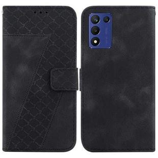 For OPPO K9s 5G 7-shaped Embossed Leather Phone Case(Black)