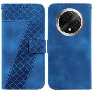 For OPPO A3 Pro 5G 7-shaped Embossed Leather Phone Case(Blue)