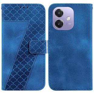 For OPPO A5x 5G / A3 4G / 5G / A3x 4G / 5G Seven-shaped Embossed Leather Phone Case(Blue)