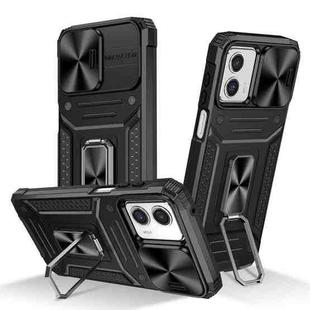 For Motorola Moto G 5G 2023 Camshield Robot TPU Hybrid PC Phone Case(Black)