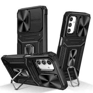 For Samsung Galaxy A13 4G/5G Camshield Robot TPU Hybrid PC Phone Case(Black)