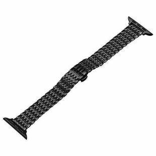 For Apple Watc Seriesh 2 42mm Slim Dragon Pattern Stainless Steel Watch Band(Black)