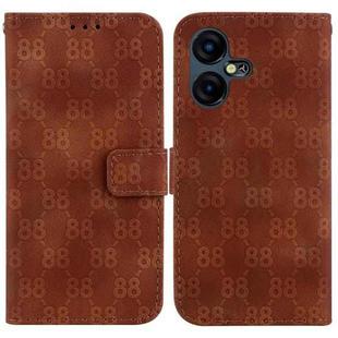 For Tecno Pova Neo 3 Double 8-shaped Embossed Leather Phone Case(Brown)
