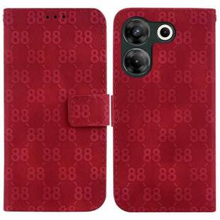 For Tecno Camon 20 Pro 5G Double 8-shaped Embossed Leather Phone Case(Red)