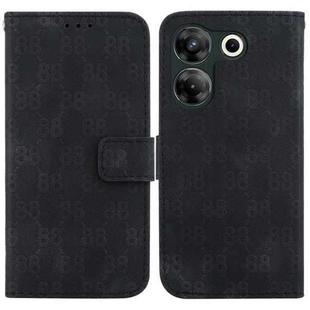 For Tecno Camon 20 Pro 5G Double 8-shaped Embossed Leather Phone Case(Black)