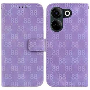 For Tecno Camon 20 Pro 4G / Camon 20 Double 8-shaped Embossed Leather Phone Case(Purple)