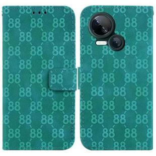 For Tecno Spark 10 5G Double 8-shaped Embossed Leather Phone Case(Green)