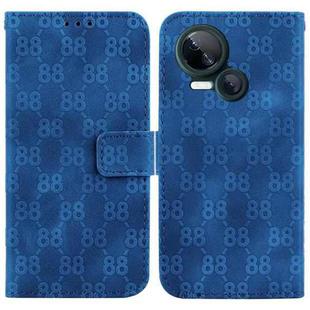 For Tecno Spark 10 5G Double 8-shaped Embossed Leather Phone Case(Blue)