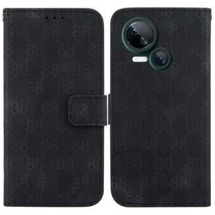 For Tecno Spark 10 5G Double 8-shaped Embossed Leather Phone Case(Black)