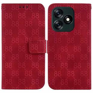 For Tecno Spark 10 4G / Spark 10C Double 8-shaped Embossed Leather Phone Case(Red)