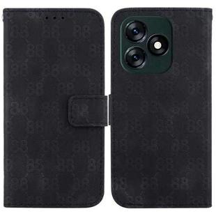 For Tecno Spark 10 4G / Spark 10C Double 8-shaped Embossed Leather Phone Case(Black)