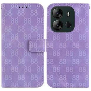 For Tecno Spark Go 2023 / Pop 7 Pro Double 8-shaped Embossed Leather Phone Case(Purple)