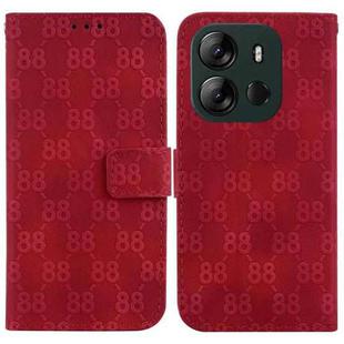 For Tecno Spark Go 2023 / Pop 7 Pro Double 8-shaped Embossed Leather Phone Case(Red)