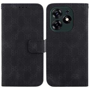 For Tecno Spark 10 Pro Double 8-shaped Embossed Leather Phone Case(Black)