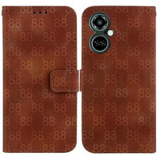 For Tecno Camon 19 Pro 5G Double 8-shaped Embossed Leather Phone Case(Brown)