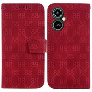 For Tecno Camon 19 Pro 5G Double 8-shaped Embossed Leather Phone Case(Red)