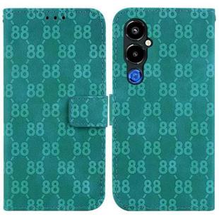 For Tecno Pova 4 Pro Double 8-shaped Embossed Leather Phone Case(Green)