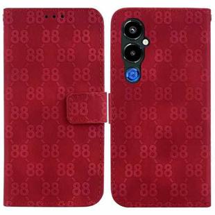 For Tecno Pova 4 Pro Double 8-shaped Embossed Leather Phone Case(Red)