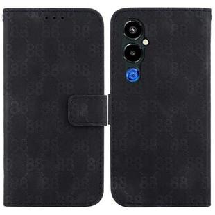 For Tecno Pova 4 Pro Double 8-shaped Embossed Leather Phone Case(Black)