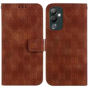 For Tecno Pova 4 Double 8-shaped Embossed Leather Phone Case(Brown)