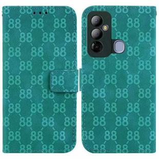For Tecno Pop 6 Go Double 8-shaped Embossed Leather Phone Case(Green)