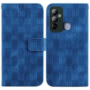 For Tecno Pop 6 Go Double 8-shaped Embossed Leather Phone Case(Blue)