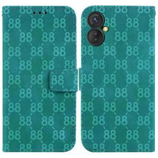 For Tecno Spark 9 Pro / 9T / KH7 Double 8-shaped Embossed Leather Phone Case(Green)