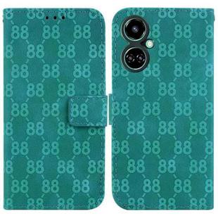 For Tecno Camon 19 Double 8-shaped Embossed Leather Phone Case(Green)