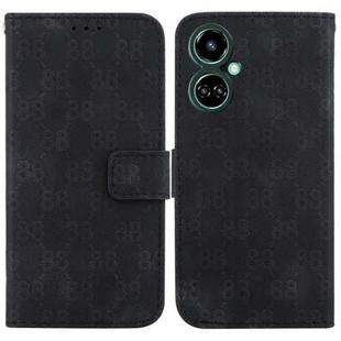 For Tecno Camon 19 Double 8-shaped Embossed Leather Phone Case(Black)