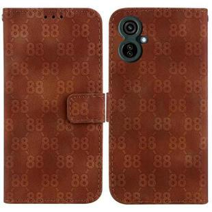 For Tecno Camon 19 Neo Double 8-shaped Embossed Leather Phone Case(Brown)