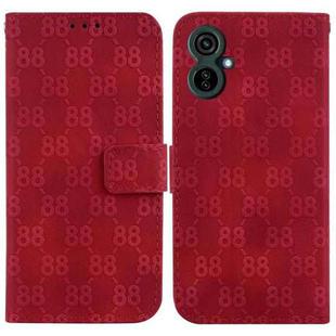For Tecno Camon 19 Neo Double 8-shaped Embossed Leather Phone Case(Red)