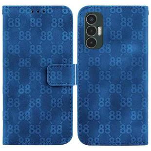 For Tecno Pova 3 / LE7 Double 8-shaped Embossed Leather Phone Case(Blue)