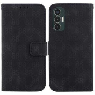 For Tecno Pova 3 / LE7 Double 8-shaped Embossed Leather Phone Case(Black)