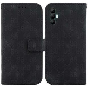 For Tecno Spark 8 Pro Double 8-shaped Embossed Leather Phone Case(Black)