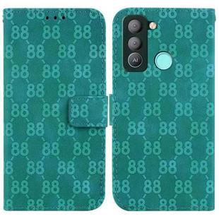 For Tecno Pop 5 LTE / BD4 Double 8-shaped Embossed Leather Phone Case(Green)