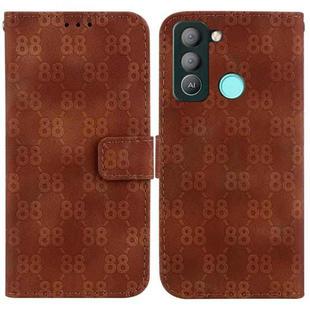 For Tecno Pop 5 LTE / BD4 Double 8-shaped Embossed Leather Phone Case(Brown)