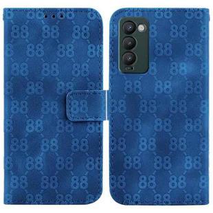For Tecno Camon 18 / 18 P Double 8-shaped Embossed Leather Phone Case(Blue)