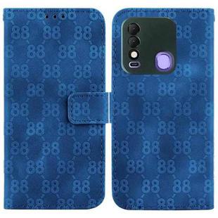 For Tecno Spark 8 / 8T Double 8-shaped Embossed Leather Phone Case(Blue)