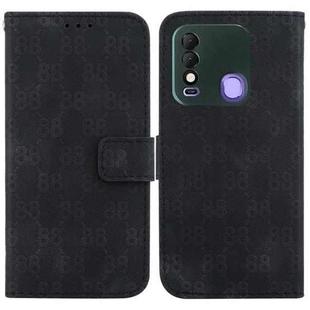 For Tecno Spark 8 / 8T Double 8-shaped Embossed Leather Phone Case(Black)