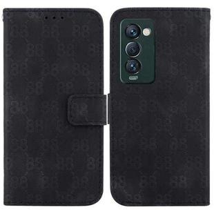 For Tecno Camon 18 Premier Double 8-shaped Embossed Leather Phone Case(Black)